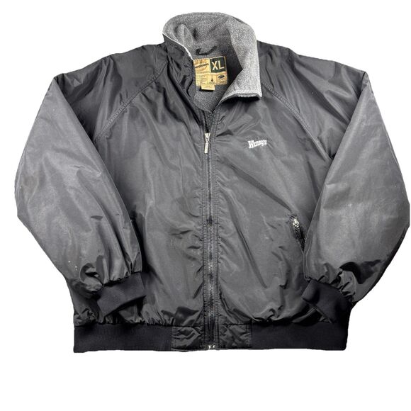 Wendy’s Unisex Coat Jacket Work Uniform Full Zip Fleece Lined Warm Black XL C28 - Picture 1 of 14